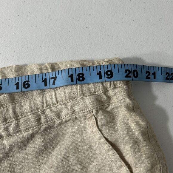 Allen Allen Pants Womens XL Beige Linen Wide‎ Leg Minimalist Preppy Office Siren - Picture 4 of 6